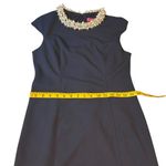 Betsey Johnson  Black Dress with Pearl Jeweled Neck - Size 6 Photo 5