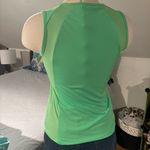  Women's Neon Green Sleeveless Sporty Top with grey adidas logo size S Photo 6
