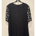 Laurence Kazar 1980s Lawrence Kazar New York Black Silk Beaded Evening Gown 3X Photo 12