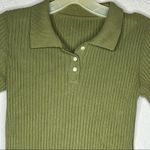 Ribbed Green Sweater‎ Top Green Size XS Photo 2