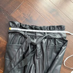 Who What Wear Pleather Faux Leather Paper Bag Waist Barrel Pants Size Medium Photo 8