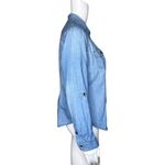 Sandra Ingrish Shirt Womens Medium Blue Denim Fitted Button Up Western Casual‎ Photo 1