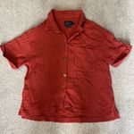 Pendleton Red 100% Cotton Gauzy Button Down Short Sleeve Shirt Size XS Photo 0