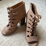 Charlotte Russe Boot / Sandal Heels Size 6 Brown Tan Photo 0