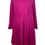 Eshakti  Dress Midi Cotton Fit & Flare Cocktail Long Sleeve Bow Dress, 2X (20W) Photo 3