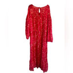 Free People  Wallflower Midi Dress Raspberry Pink Floral Tiered Size Small NWT Photo 4