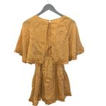 Princess Polly  Astro Mini Dress Mustard Gold Yellow Textured‎ Tiered Ruffle Size Photo 5