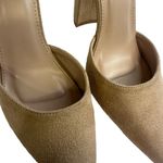 Ninetin Gel Ankle Strap Buckle 4 inch Block Heel Pointed Closed Toe Shoes Size 7 Tan Photo 9