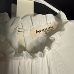 Impressions White ruffle dress. Size Medium. Photo 1
