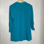 Susan Graver  Teal Tank‎ and Open Front Cardigan Set Photo 3