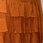 Andree by Unit  Rust Tiered Long Sleeve Top Women’s Medium Photo 4