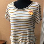 Gypsies & Moondust  happy face striped crop top Photo 0