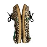 Sanuk Zebra Print Canvas Espadrille Flats Lace-Up Detail casual lightweight 8 Photo 4