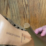 Badgley Mischka Mark & James  Leather Stiletto heel peep toe bootie Brown Size 10 Photo 8