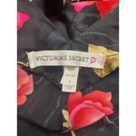 Victoria's Secret Vintage Silk Floral Lace Slip Mini Dress Size Large Black 90s Photo 1
