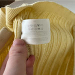 Brooks Brothers  Butter Yellow Button-Up Women's Textured Cardigan Sweater Medium Photo 2