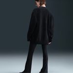 Nike  Phoenix NWT Knit Cardigan Sweater Womens Size Small Black  Allover Swoosh Photo 2