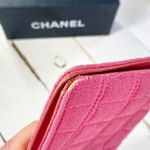 Chanel Pink Croc Stitched Canvas Reissue Wallet Photo 10