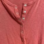 Aerie  Women’s Medium Long Sleeve Button Down Burnt Orange Red Bodysuit Stretch Photo 2