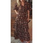 Anna Cate Amelia Midi Maxi Skirt in Bright Royal Sz. S Blue Photo 1