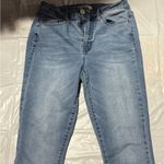 SO  Stretch High Rise Ultimate Denim Blue Jeggings Size 7 Womens Juniors Photo 2