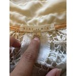 Hint of Mint  Button Down Blouse Size Large Crocheted‎ Back Peasant Cottagecore Photo 7