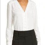 Veronica Beard MSRP$375  Women’s 100% marella silk blouse Top V-Neck Ivory Size 0 Photo 2