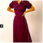 Bohme ✨Maroon Polka Dot Collared Maxi Dress✨ Photo 1