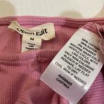 Open Edit NWT Rosy Pink Ribbed Knit Fitted Bodycon Bodysuit Top Sleeveless New Photo 11