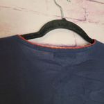 DURGA NAVY SCALLOP TRIM TASSEL NECK EMBROIDERED TAPESTRY FLORAL TUNIC SMALL Red Photo 10