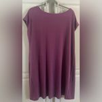 Eileen Fisher  Jersey casual dress Bateau neck in plum XL Photo 3