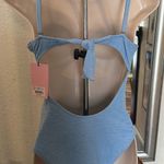 Juicy Couture Soft Blue Women’s One Piece Swimsuit NWT Size L Photo 2