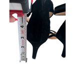 Antonio Melani Black Velvet Ankle Strap Kitten Heels Sandals Size 6 Photo 8