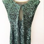 Alice + Olivia Green Sequin Short Sleeve Mini Dress Size S Photo 9