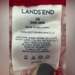 Lands' End  100% cotton red/white snowflake pattern pajama pants, drawstring ; 3X Photo 2