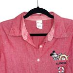 Disney 100% Cotton S.S. Mickey Red Button Down Shirt Photo 1