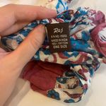 Blue and Pink Indian Cotton Scarf Photo 3