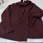 Lululemon KARMA COCOON SWEATER WRAP BURGUNDY Sweater Wo Size 10 100% Merino Wool Photo 5