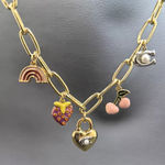 Coach  Gold Charm Necklace with Heart and Cherry Accents Photo 1