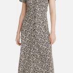 Levi's Midi Dress XS Black and White Floral A-Line Photo 0