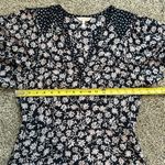 Rebecca Taylor navy blue & light pink floral short sleeve a-line dress size 8 Photo 11