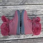 Floopi Faux Fur Boots Burgundy Lace Photo 4
