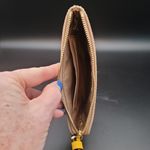 Coach Wristlet Bright Maize Plaid Corner Zip New With Tags Photo 4