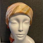 Vintage 1970s Italy Scarf Orang 33 X 34 Orange Photo 3