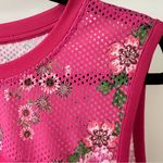Johnny Was  Pink Lace Bee Active High Low Mesh Contrast Top, Size Extra Large Photo 5
