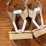 Sheridan Mia Italian Leather Block Heel Summer Sandals White Size 6.5 Photo 3