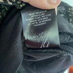 Anthropologie HWR Monogram Embroidered Black Tank Top Metallic Boho Artsy Photo 5