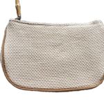 NWOT Bamboo Zip Pull Cosmetic Bag White Photo 2