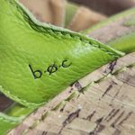 b.o.c. Green Leather Cork Sole Wedge Sandals Size 9 Green Leather Wedges Photo 9