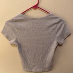 Bozzolo  Women’s Grey Ribbed Crop Top SzSmall Photo 2